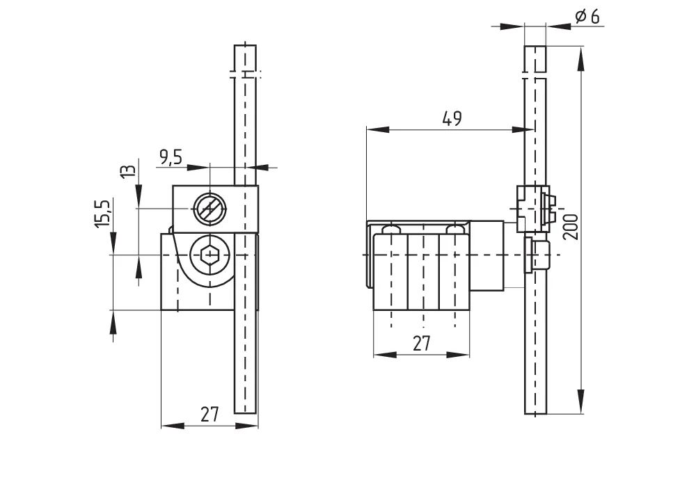 Dimensional drawing actuator
