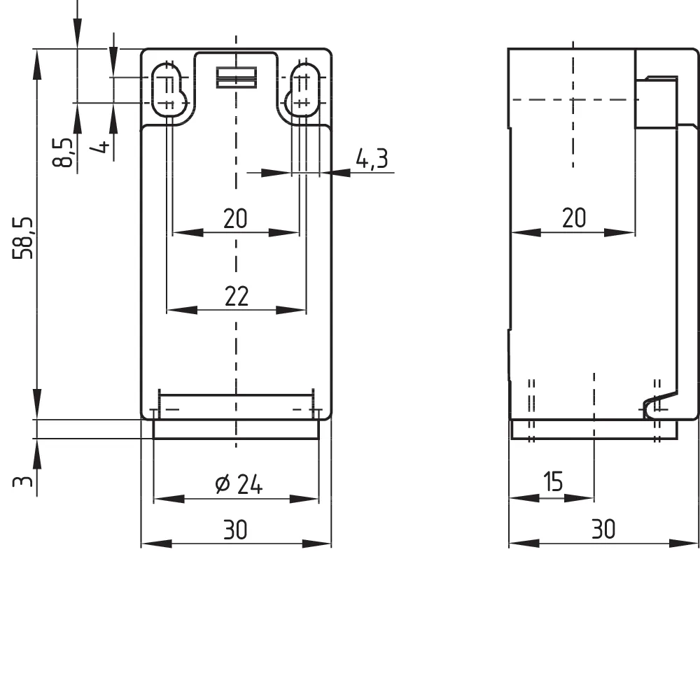 Dimensional drawing basic component